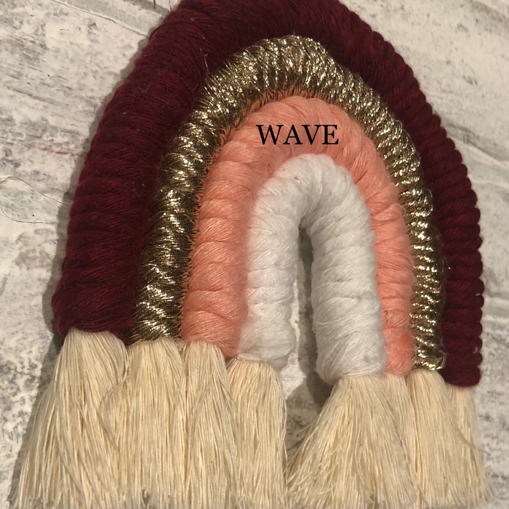 WAVE Macrame rainbow 🌈 wall charm. Custom colors